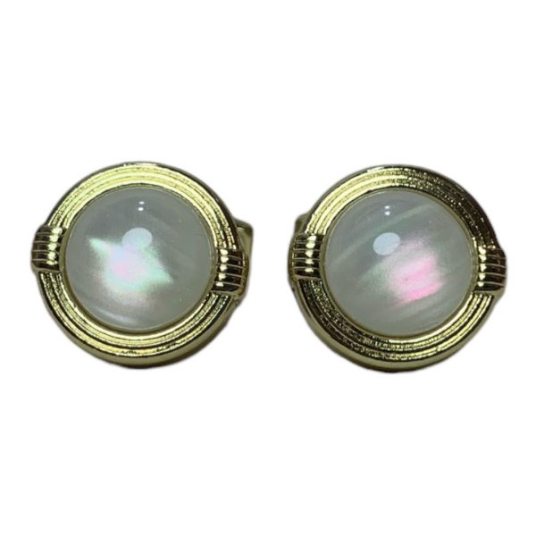 Opulent White Stone Cufflinks - Image 2