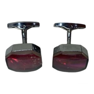 Crimson Elegance Cufflinks